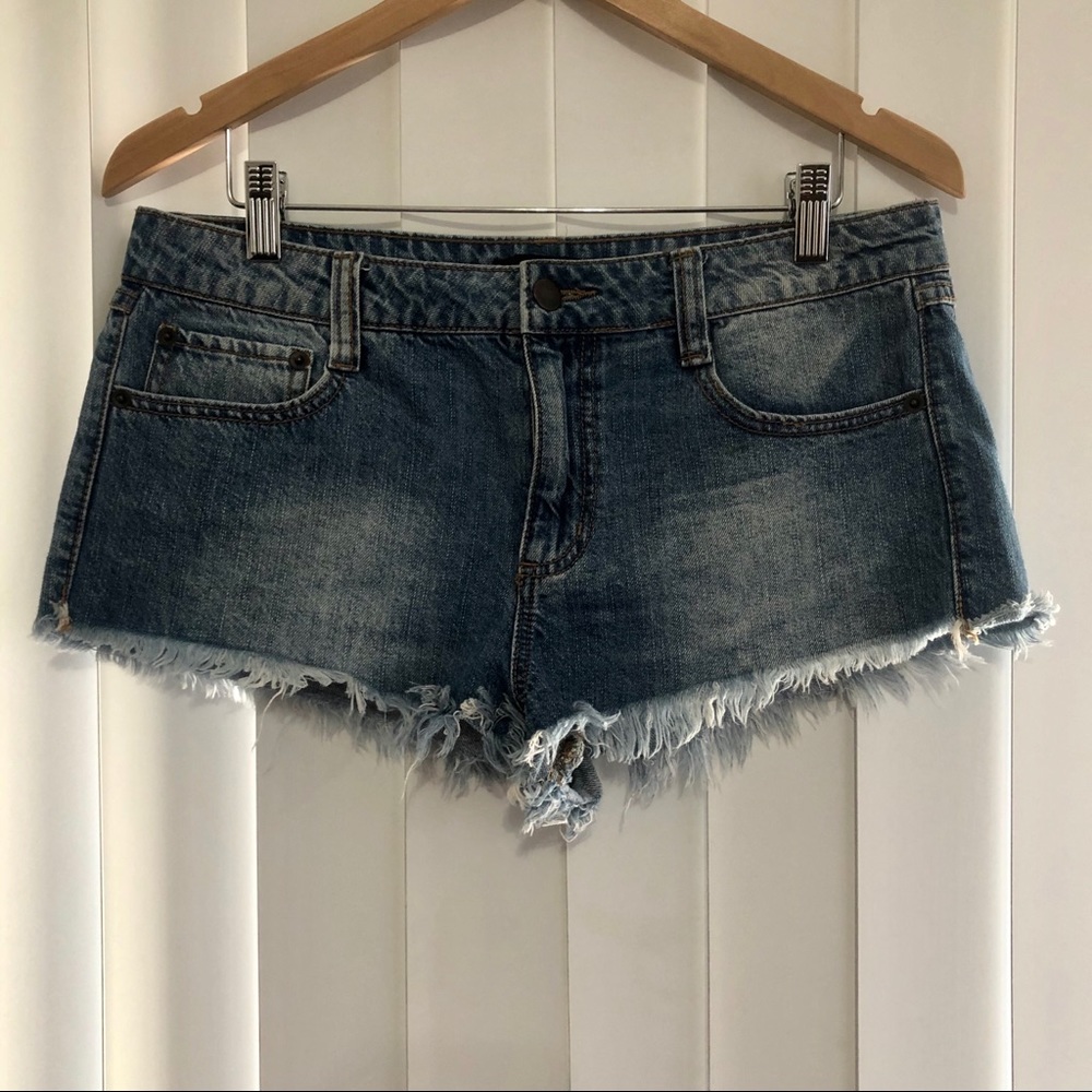 Forever 21 100% Cotton Frayed Jean Shorts